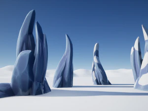 stylized ice formations 3D Model