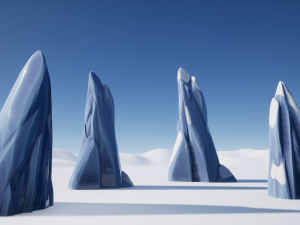stylized ice formations Modèle 3D
