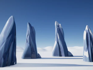 stylized ice formations 3D Model