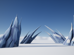stylized ice formations Modèle 3D