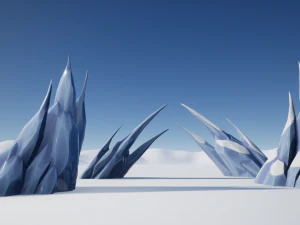 stylized ice formations 3D Model