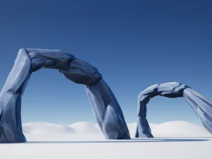 stylized ice formations 3D Model