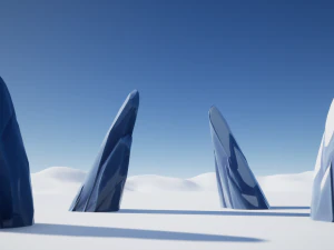 stylized ice formations 3D Model
