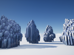 stylized ice formations Modèle 3D