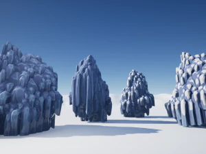 stylized ice formations 3D Model