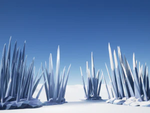 stylized ice formations 3D Model