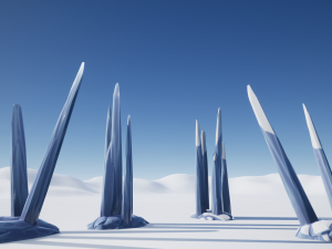 stylized ice formations Modèle 3D