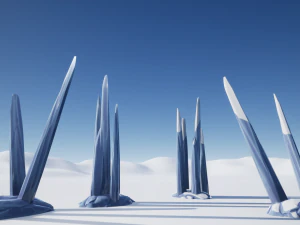 stylized ice formations 3D Model