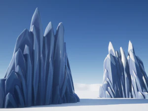 stylized ice formations 3D Model