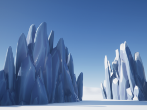 stylized ice formations Modèle 3D