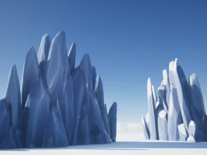 stylized ice formations 3D Model
