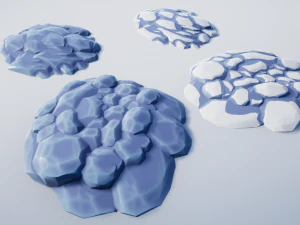 stylized ice formations 3D Model