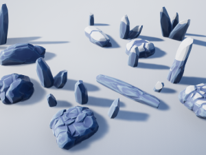 stylized ice formations Modèle 3D