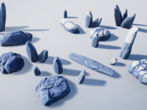 stylized ice formations 3D Model