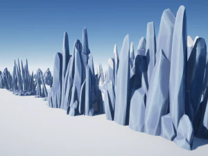 stylized ice formations 3D Model