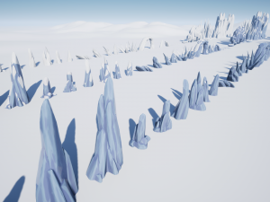 stylized ice formations Modèle 3D