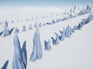 stylized ice formations 3D Model