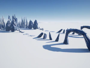 stylized ice formations 3D Model