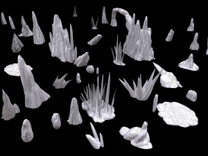 stylized ice formations Modèle 3D
