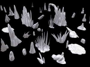 stylized ice formations 3D Model