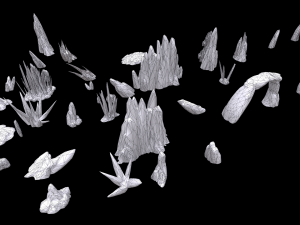 stylized ice formations Modèle 3D