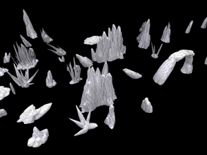 stylized ice formations 3D Model