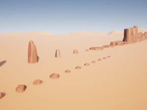 stylized desert rocks 3D Model