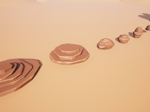 stylized desert rocks Modelo 3D