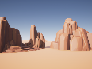 stylized desert rocks Modelo 3D