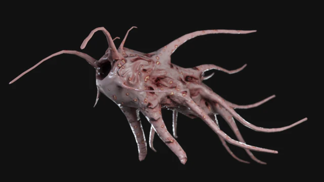 monstro tent&aacute;culo Modelo 3D .c4d .max .obj .3ds .fbx .stl .blend 