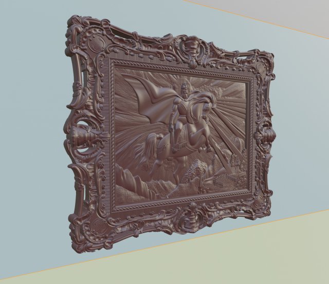 bas relief of saint george in ossetian folklore Modello 3D .c4d .max .obj .3ds .fbx .stl .blend