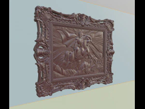 bas relief of saint george in ossetian folklore 3D Model