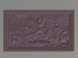 bas relief nart feast 3D 모델