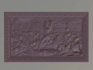 festa del nart in bassorilievo Modello 3D