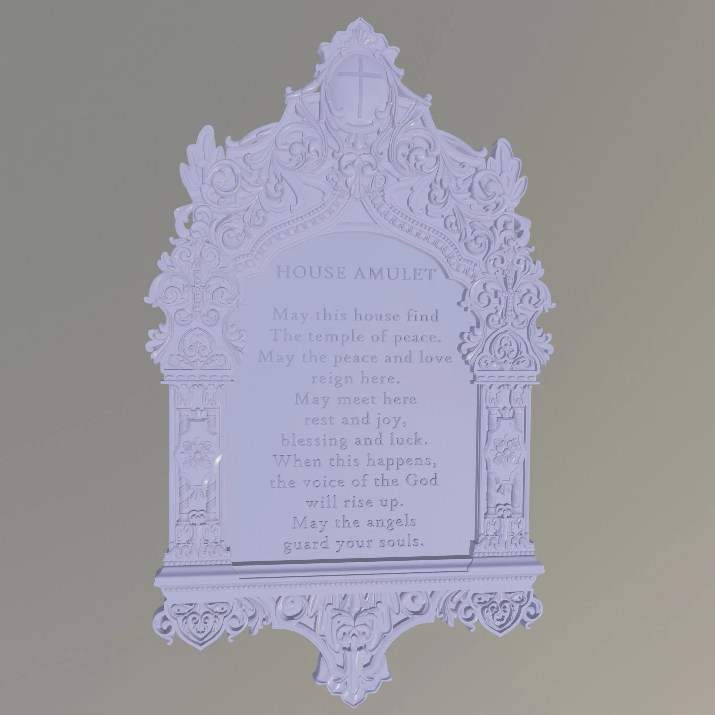 house amulet 3D Model .c4d .max .obj .3ds .fbx .stl .blend 