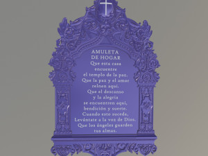 house amulet prayer in spanish 3D 모델