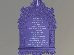house amulet prayer in spanish 3D Model