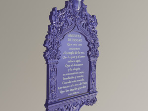house amulet prayer in spanish Modello 3D