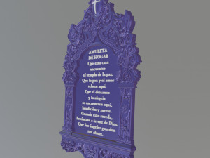 house amulet prayer in spanish Modello 3D