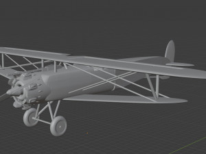 biplan 3D 모델