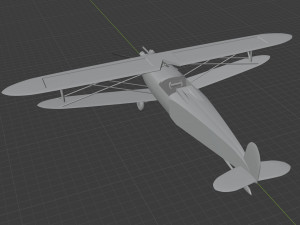 biplan Modelo 3D
