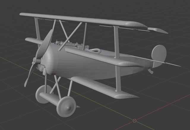 fokker 3D 模型 .c4d .max .obj .3ds .fbx .stl .blend