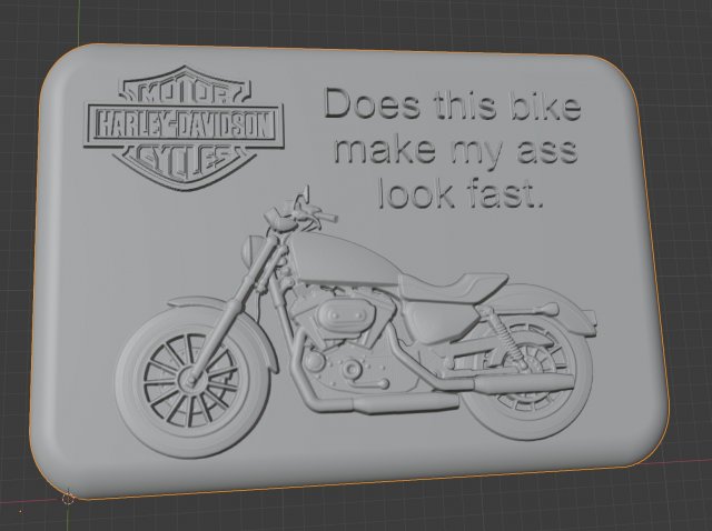 harley davidson bike label Modelo 3D .c4d .max .obj .3ds .fbx .stl .blend 