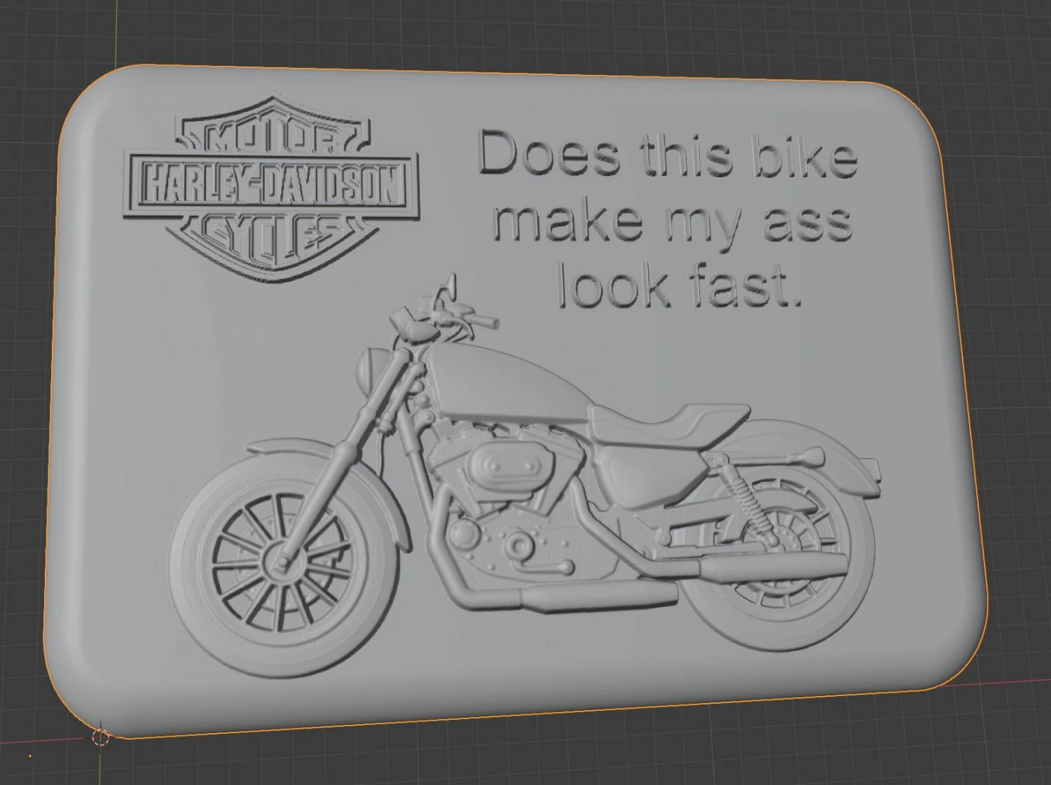 ハーレーダビッドソンバイクラベル 3Dモデル .c4d .max .obj .3ds .fbx .stl .blend