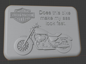 harley davidson bike label Modello 3D