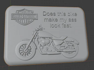 ハーレーダビッドソンバイクラベル 3Dモデル