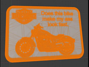 ハーレーダビッドソンバイクラベル 3Dモデル