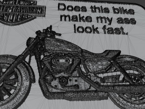 harley davidson bike label Modelo 3D