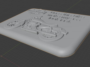 harley davidson bike label Modelo 3D