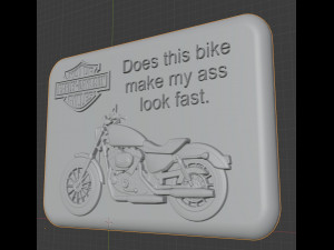 harley davidson bike label Modelo 3D
